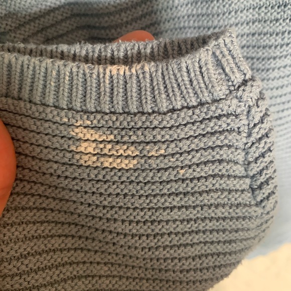 Kenneth Cole Reaction Sweater, knit blue turtleneck, size medium - Picture 3 of 4